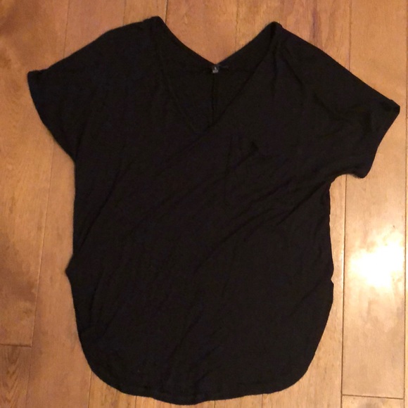 Ultra flirt small black v neck top - Picture 2 of 6